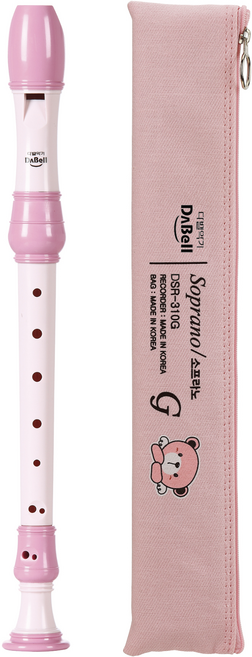 다벨 소프라노 리코더 바로크식 DSR-311B, 분홍색, 1세트