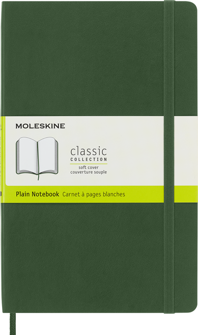 MOLESKINE 經典軟皮封面空白筆記本 L, 香桃木綠, 1個