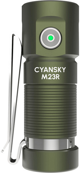 CYANSKY 高性能EDC手電筒 M23R, 綠色, 1個