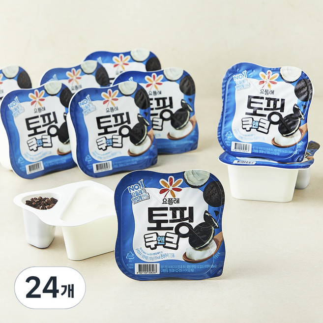 요플레 토핑 쿠앤크, 120g, 24개