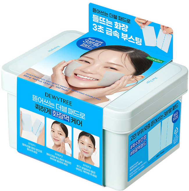 듀이트리 픽앤퀵 화장발 뜯어쓰는 더블 패드 380g, 100매입, 1개
