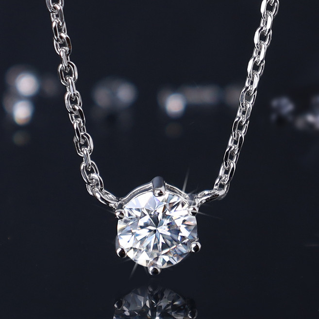 주리에떼 모이사나이트 1캐럿 6프롱 실버925 시뮬럿다이아 GRA인증 끌레르 목걸이 + 사은품 반지 + 쇼핑백