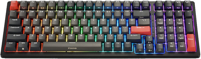 irocks 艾芮克 無線機械鍵盤 原廠保固, IRK86R, 茶軸, 黑色, 1個