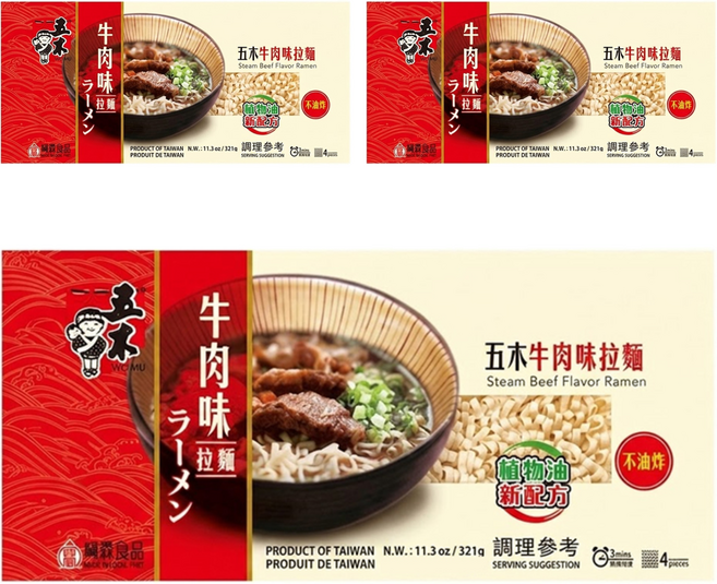 五木 牛肉味拉麵, 321g, 3包