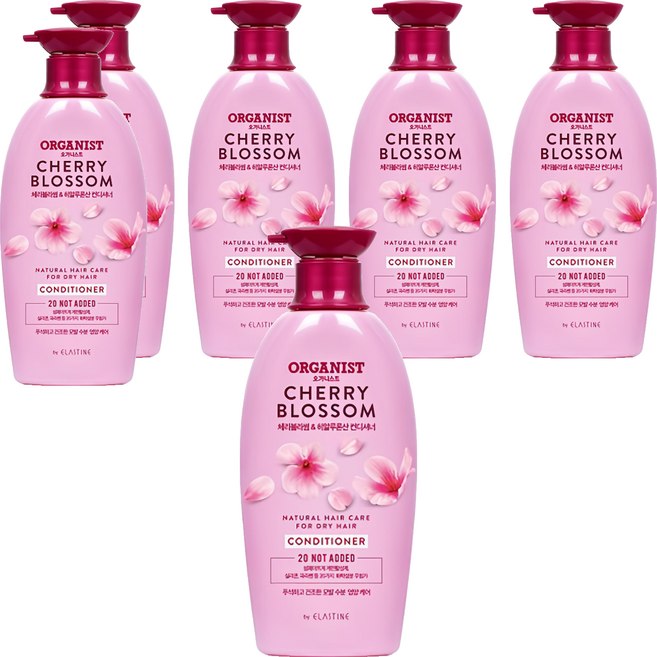 오가니스트 수분 영양 컨디셔너 체리블라썸, 500ml, 6개