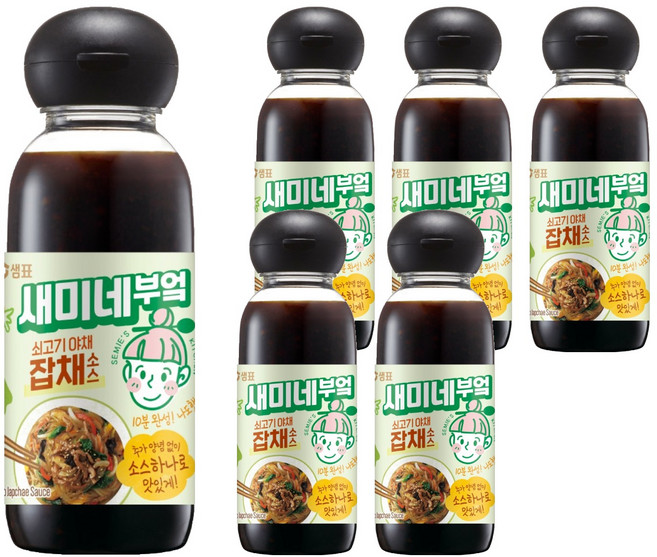 새미네부엌 쇠고기 야채 잡채소스, 6개, 300ml