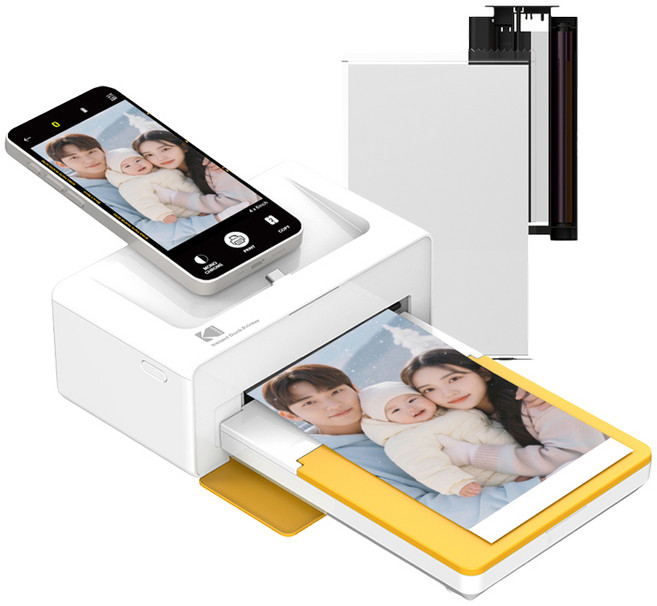 코닥 도크 플러스 포토프린터, PD460, Yellow + White