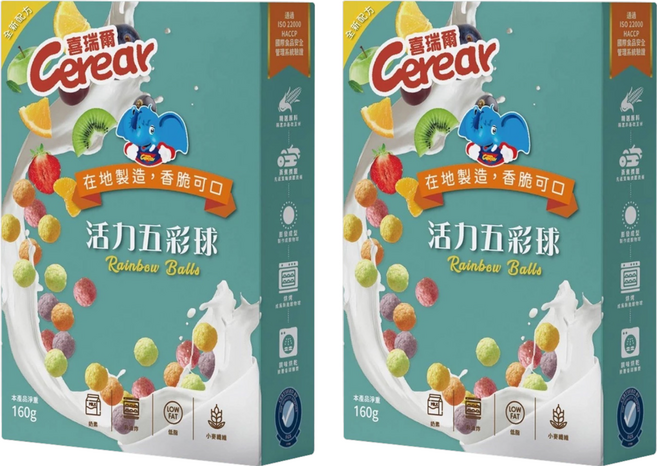 Cerear 喜瑞爾 活力五彩球, 160g, 2盒