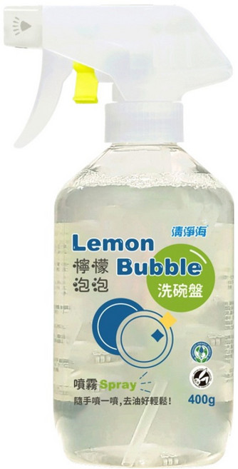 清淨海 檸檬泡泡碗盤洗滌噴霧, 400g, 1瓶