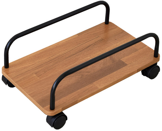 HOPMA 合馬家具 移動式電腦主機架 E-5702 PTK, 拼板柚木, 1個