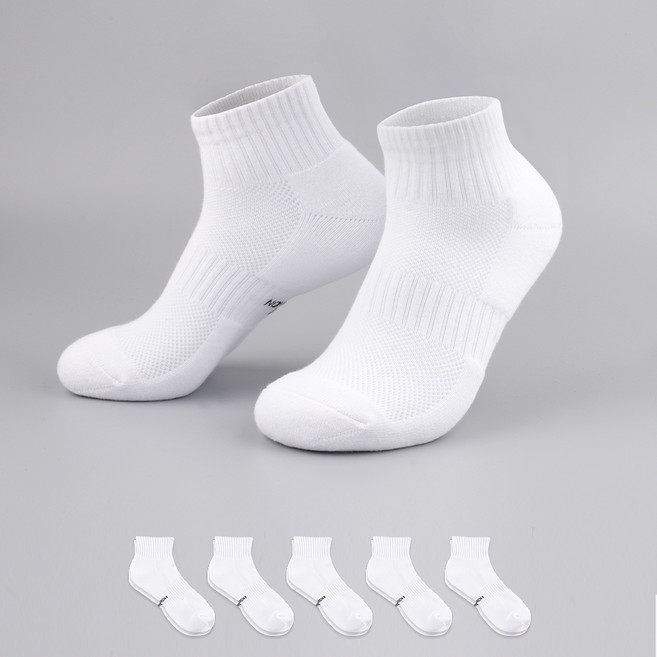 삭피엔스 여성용 데오프리 맥스 쿠션 썸머 스포티 양말 발냄새 소취 단목 밴드 5켤레 세트