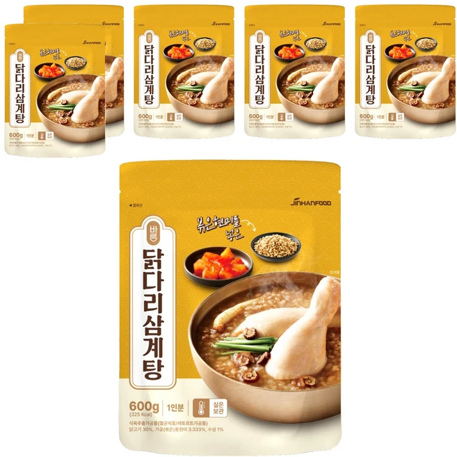 바른 닭다리삼계탕, 6개, 600g - 쿠팡