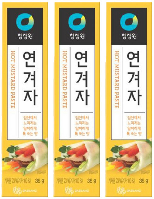 청정원 연겨자, 35g, 3개