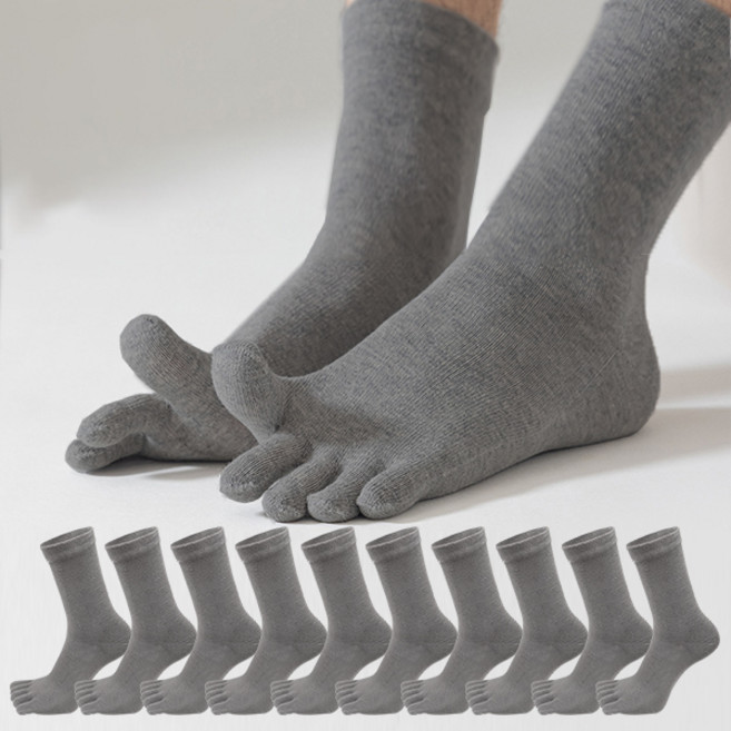 두발로 남성용 럭셔리 장목 발가락 양말 10켤레