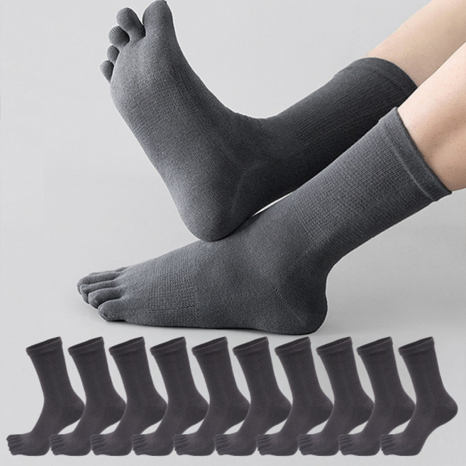 두발로 남성용 럭셔리 장목 발가락 양말 10켤레