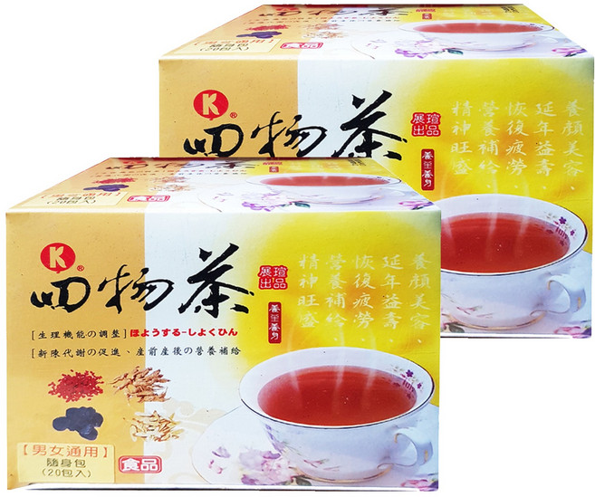展瑄 四物茶, 5g, 20包, 2盒