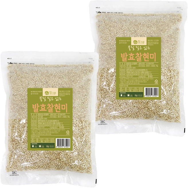 광복농산 불릴 필요 없는 발효 찰현미, 1kg, 2개