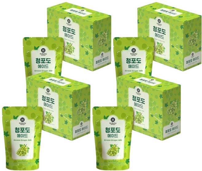 맥널티커피 청포도 에이드, 190ml, 40개