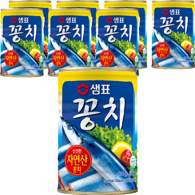 샘표 꽁치 통조림, 400g, 8개