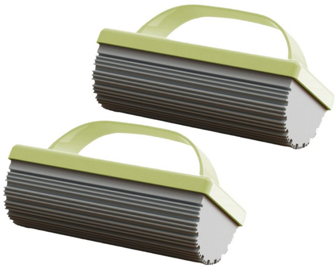 태지스 먼지 물기 닦는 핸디형 스펀지 그린, 2개