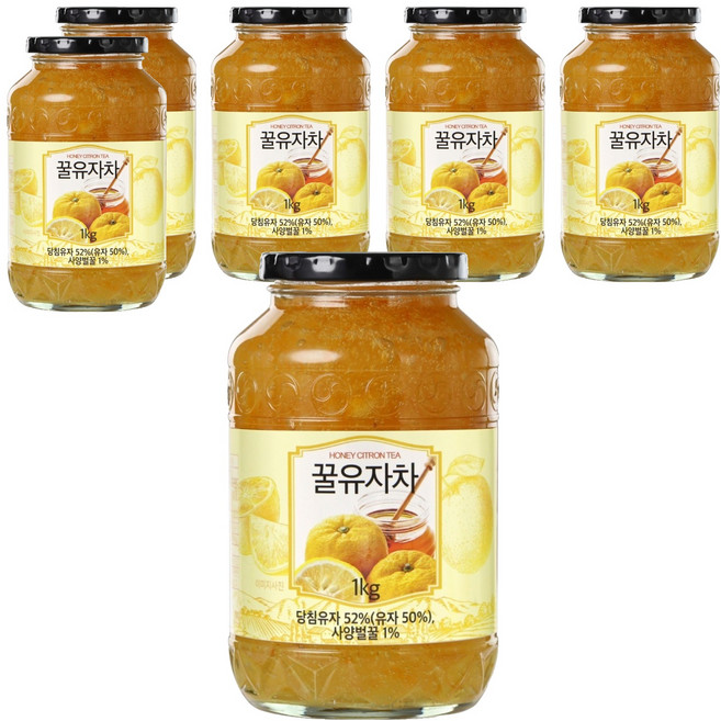 초록원 꿀유자차, 1kg, 1개입, 6개