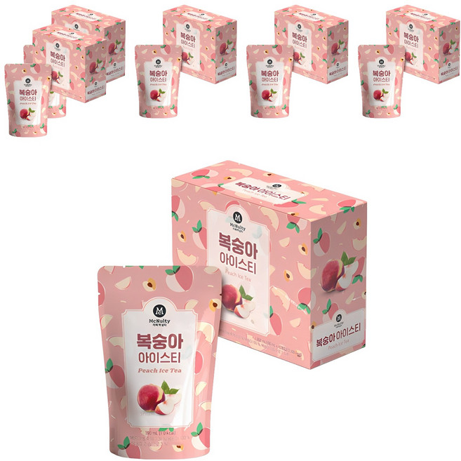 맥널티커피 복숭아 아이스 티, 190ml, 60개