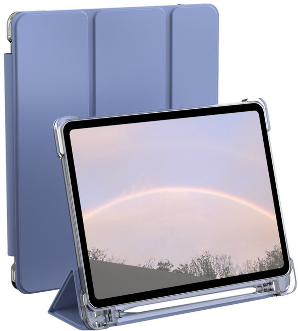 rorentech iPad智慧型保護套 附筆槽, 紫色, 1個