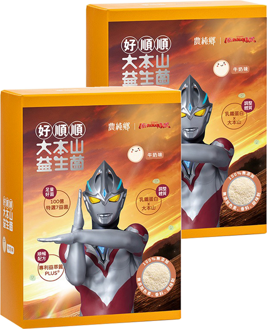 農純鄉 好順順 大本山益生菌 牛奶味 6個月以上, 30包, 2g, 2盒