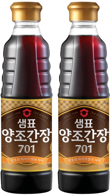 샘표 양조간장 701, 500ml, 2개