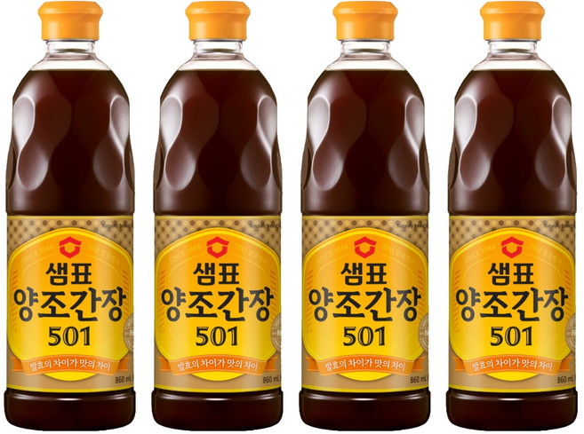 샘표 양조간장 501, 860ml, 4개