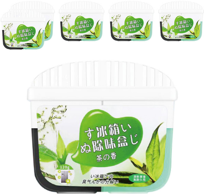 小麥購物 冰箱除味盒 Y216 白茶, 150g, 6個