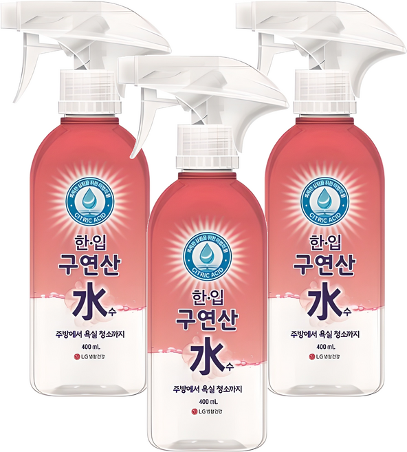 한입 구연산수 분무기형, 400ml, 3개