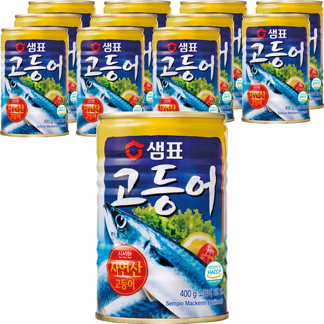 샘표 원터치 고등어 통조림, 400g, 12개