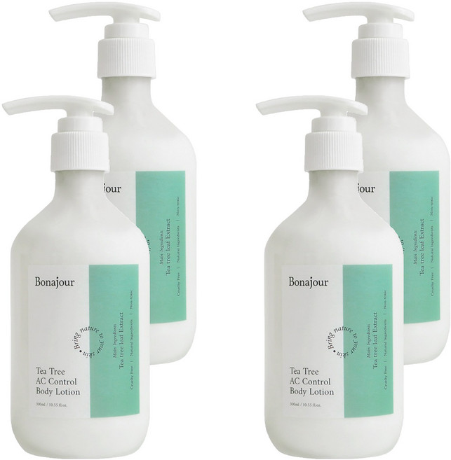 보나쥬르 티트리 아크컨트롤 바디 로션, 300ml, 4개