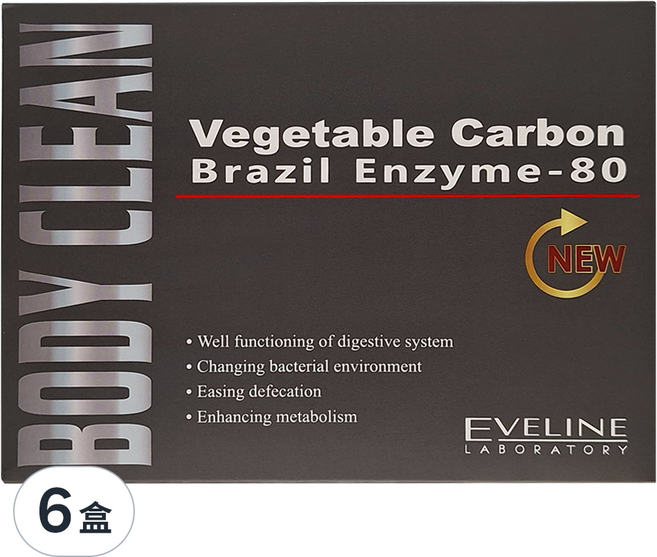 EVELINE 久司道夫Body clean清暢強效版膠囊, 542mg, 30顆, 6盒