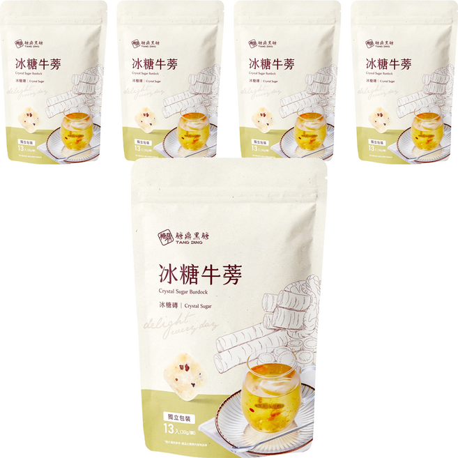 糖鼎 冰糖牛蒡, 5袋, 30g, 13顆