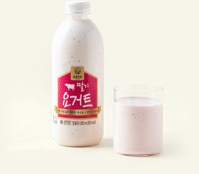 강훈목장 수제요거트 딸기, 1L, 1개입, 1개