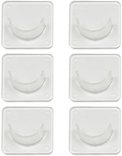 제이라이프 심플캡 압축봉 홀더 4cm X 4cm, 투명, 6개