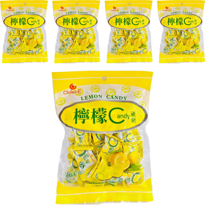 Chiao-E 巧益 檸檬Candy硬糖, 140g, 5袋