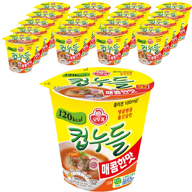 오뚜기 컵누들 매콤한맛 37.8g, 18개