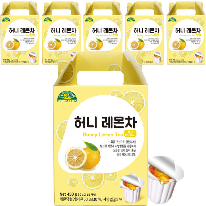 OrganicStory 허니 레몬차, 30g, 15개입, 6개