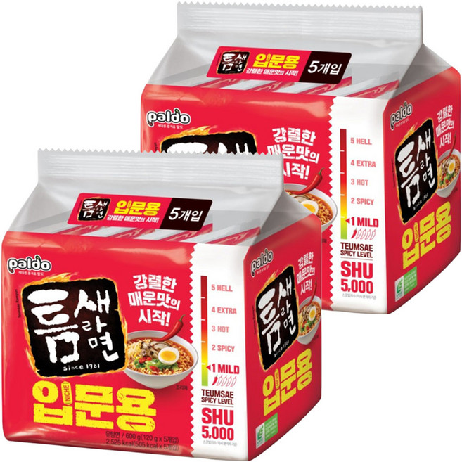 틈새라면 입문용 120g, 10개