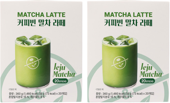 커피빈 말차 라떼, 18g, 2개, 20개입
