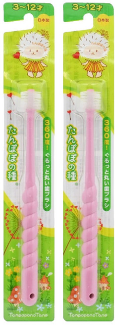 STB Higuchi 360度牙刷 3~12歲, 顏色隨機, 2支, 1支