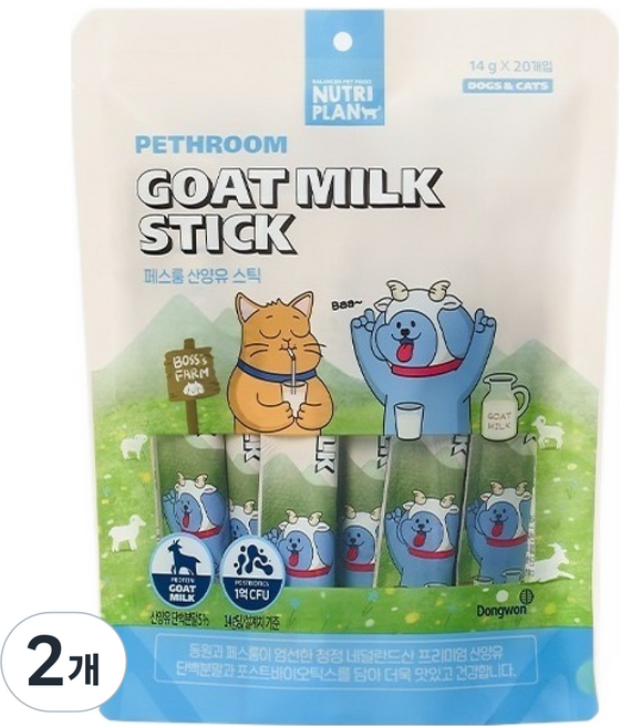 페스룸 산양유 스틱 20p, 280g, 2개