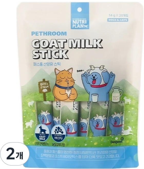 페스룸 산양유 스틱 20p, 280g, 2개 - 쿠팡