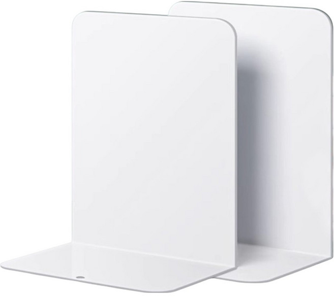 노바리움 책상정리 모던 철제 북앤드 2p, 화이트