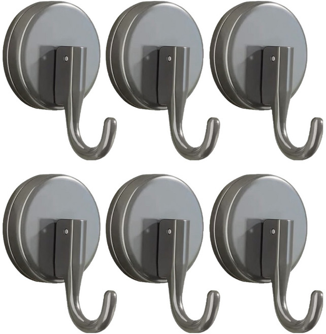 코지웰 접착식 각도 조절 후크 흡착식 다용도 걸이, 그레이, 6개