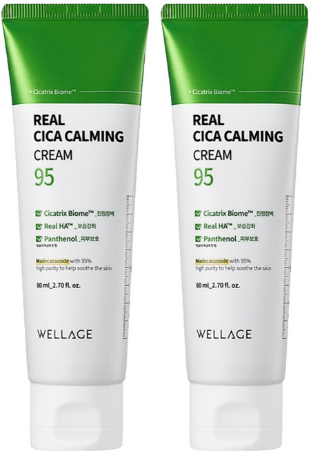 WELLAGE 唯拉珠 積雪草舒緩鎮靜面霜, 80ml, 2條