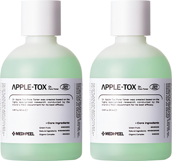 메디필 닥터 애플 톡스 포어 Ph 5.5 약산성 대용량 토너, 2개, 500ml